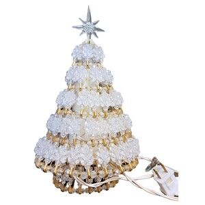 Vintage-Style, Handmade Christmas Tree Constructed From Gold Safety Pins